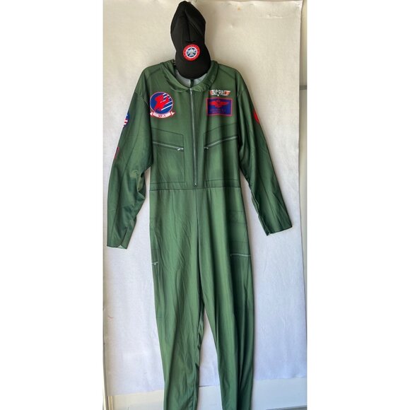 Top Gun Maverick Costume Flight Pilot Halloween Jumpsuit Costume - Picture 5 of 12
